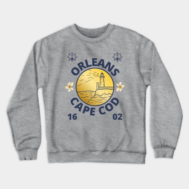 Orleans, Cape Cod, MA Crewneck Sweatshirt by Blended Designs